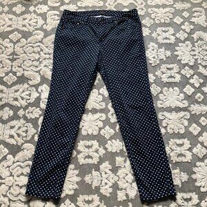JAG Dark Blue w/White polka dot, brushed cotton, stretchy, jeans, Sz: 12